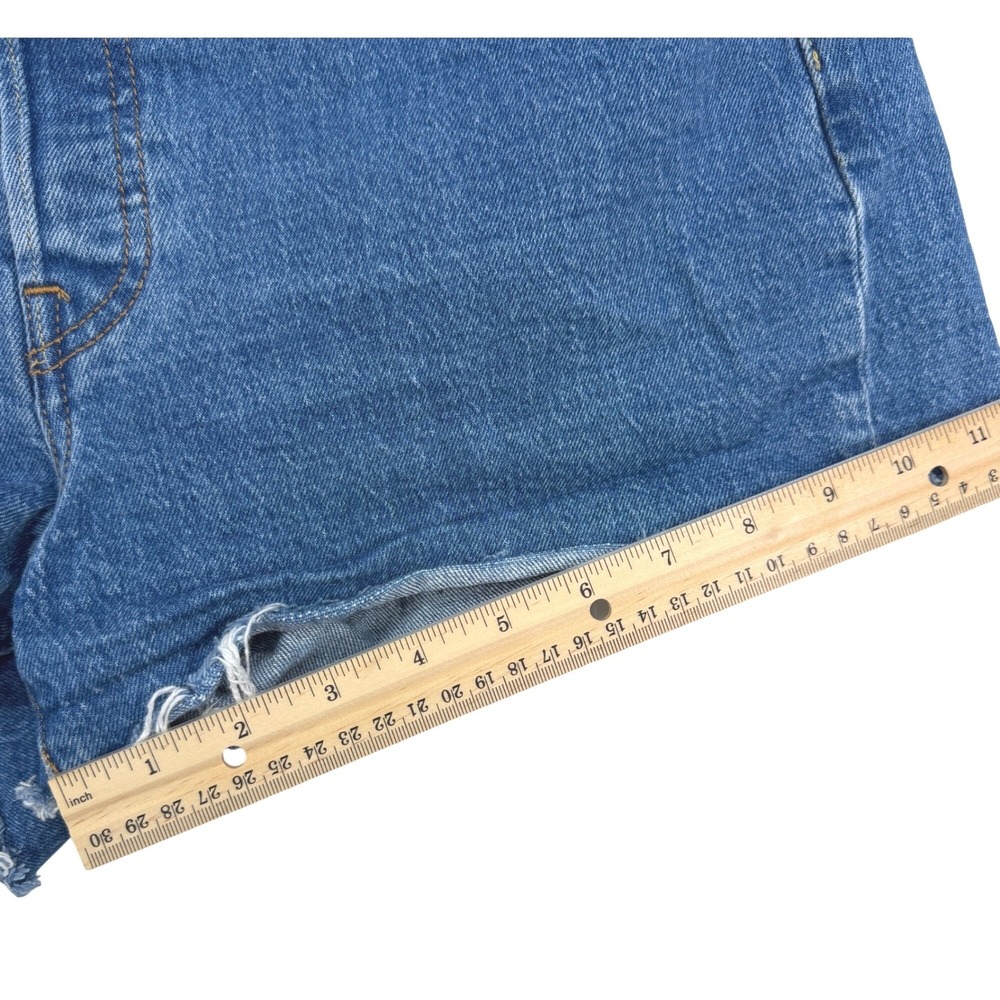 Levi's 501 Cutoff Denim Shorts W31 Blue‎ Distressed Raw Hem - Picture 10 of 10